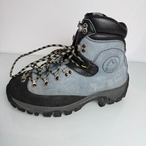 La Sportiva Glacier WLF Mountaineering Boots Women 41 Blue Black Leather Italy